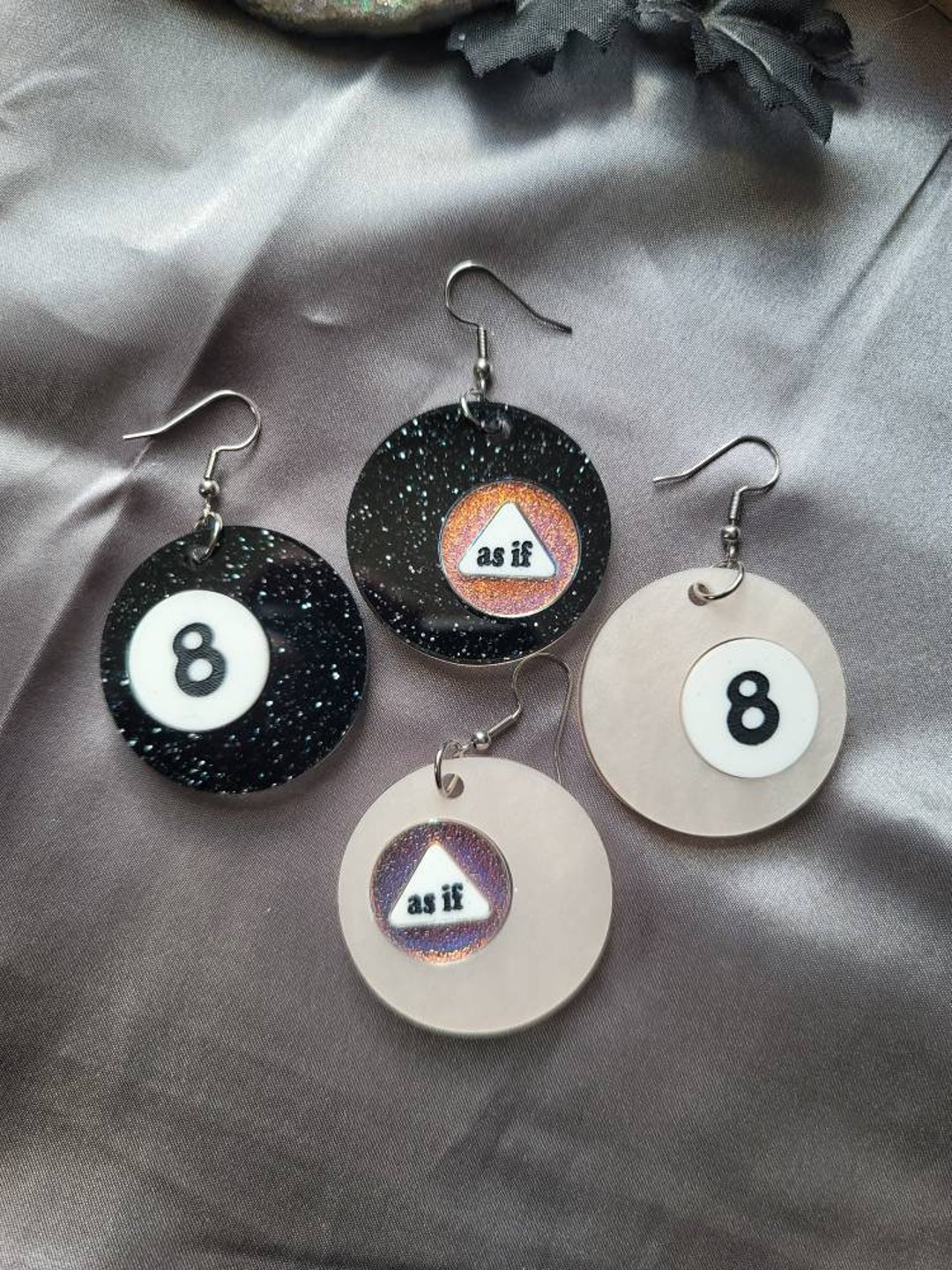 Magic 8 ball earrings Clearance
