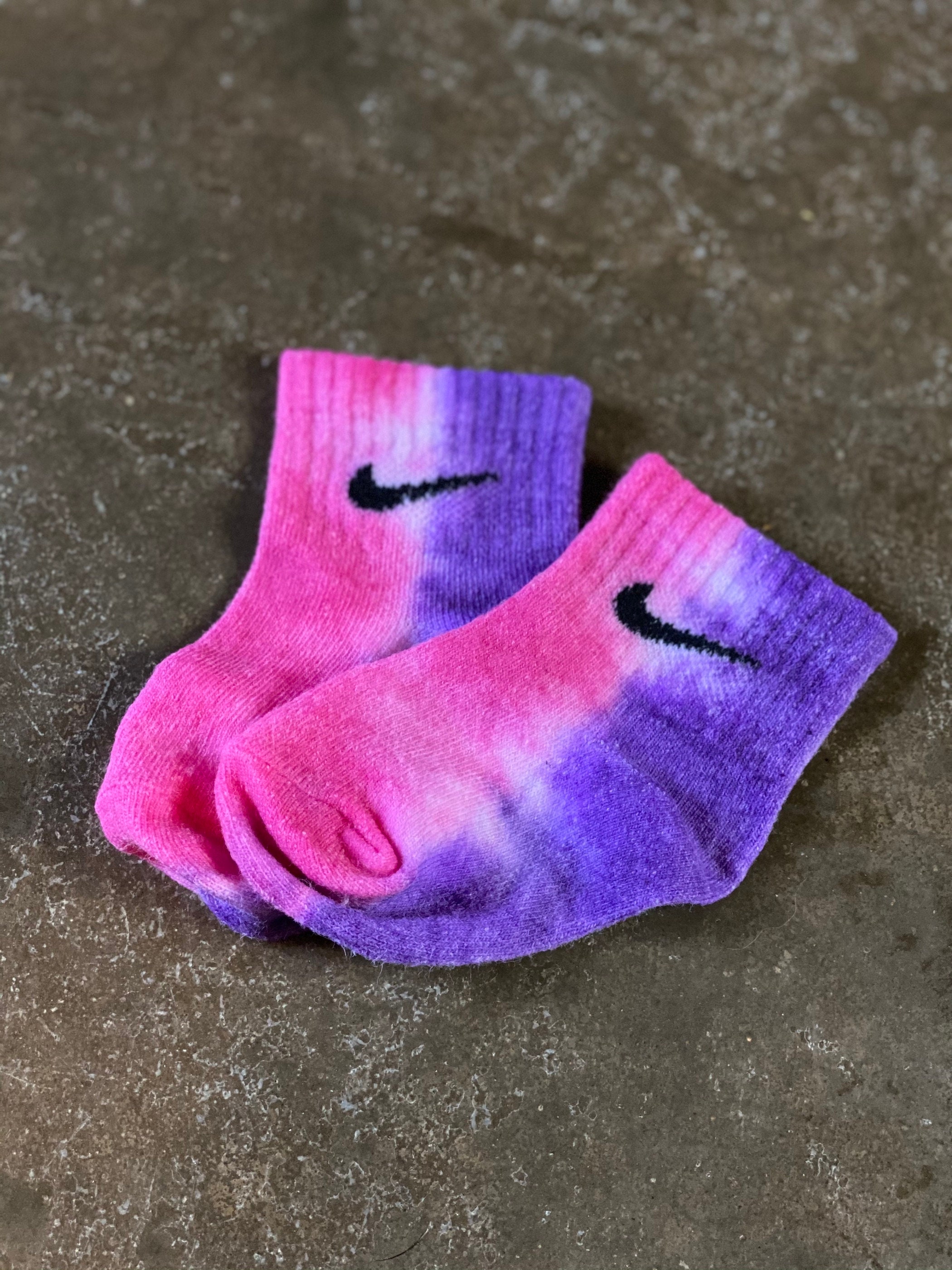 Custom Tie Dye Baby Nike Socks Handmade Tie Dye Children Etsy