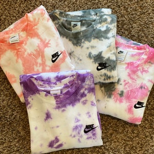 Custom Tie Dyed Nike Sweatshirt Handmade Tie Dye Nike Crewneck - Etsy