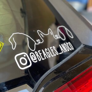 Instagram Handle Car Decal | IG Handle Window Decal | Personalized Car Decal