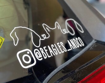 Personalized Instagram Handle Car Decal: Permanent Vinyl Window Sticker