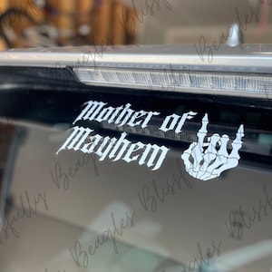 Car Decal | Mother of Mayhem | Mom Car Decal