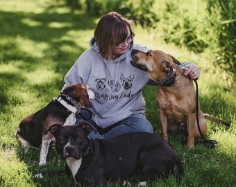 Custom Pet Portrait Hoodie – Personalized Dog Sweatshirt with Your Pet's Face
