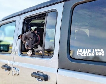 Train Your Dog Vinyl Car Decal