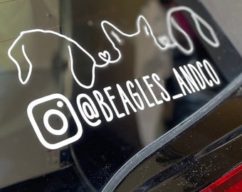 Custom Pet Ear Vinyl Car Decal