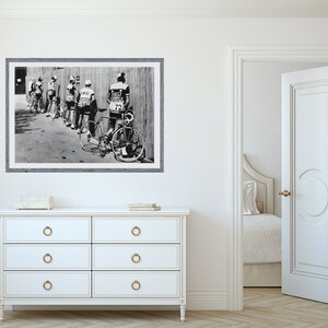 Tour de France Cycling Print, Black and White, Vintage Photography, Funny Bathroom Wall Art Print, Toilet Wall Art Decor, Digital Download