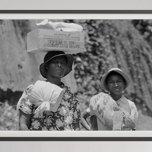 African American Women Photo Print, Black and White, Vintage Wall Art, North Carolina Photograph, Digital Download, Printable Wall Art Decor
