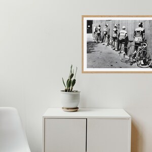 Tour de France Cycling Print, Black and White, Vintage Photography, Funny Bathroom Wall Art Print, Toilet Wall Art Decor, Digital Download