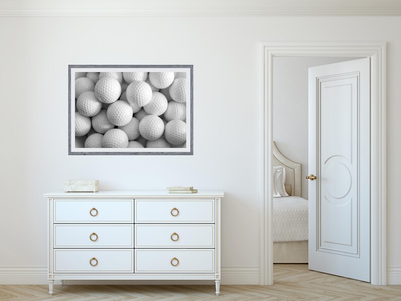 Golf Balls Print, Black and White, Vintage Golf Poster, Golf Printable Wall Art, Teen Boys Room Decor, Digital Download, Golf Lovers Gifts