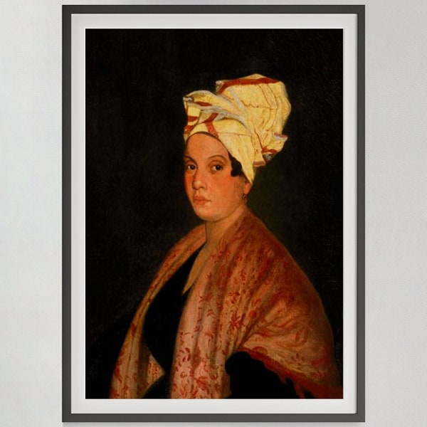 Portrait de Marie Laveau, reine vaudou de la Nouvelle-Orléans, impression vintage, peinture ancienne, art mural imprimable, décoration murale, téléchargement numérique