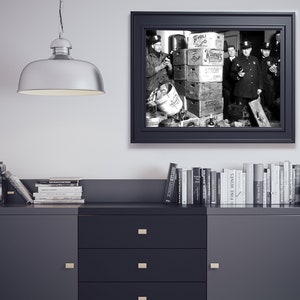 Prohibition Police Raid Poster: Black and White Vintage Photo (Digital Download)