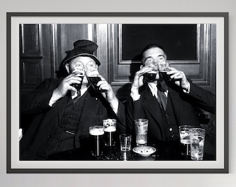 Prohibition Wall Art, Photo Print, Digital Download, Funny Bar Decor, Vintage Poster, 1920s, Men Drinking Beer, Speakesy Decor, Man Cave Art