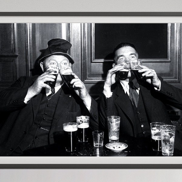 Prohibition Wall Art, Photo Print, Digital Download, Funny Bar Decor, Vintage Poster, 1920s, Men Drinking Beer, Speakesy Decor, Man Cave Art