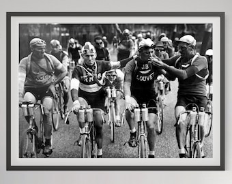 Tour de France Cycling Poster, Black and White, Vintage Photography, Tour de France Print, teen boy wall art, man cave decor, Retro Wall Art