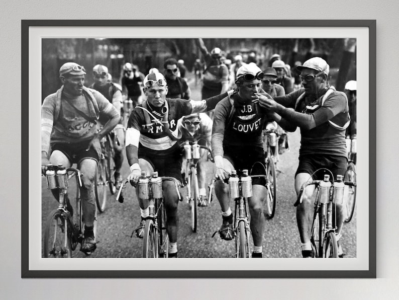 Tour de France Cycling Poster, Black and White, Vintage Photography, Tour de France Print, teen boy wall art, man cave decor, Retro Wall Art