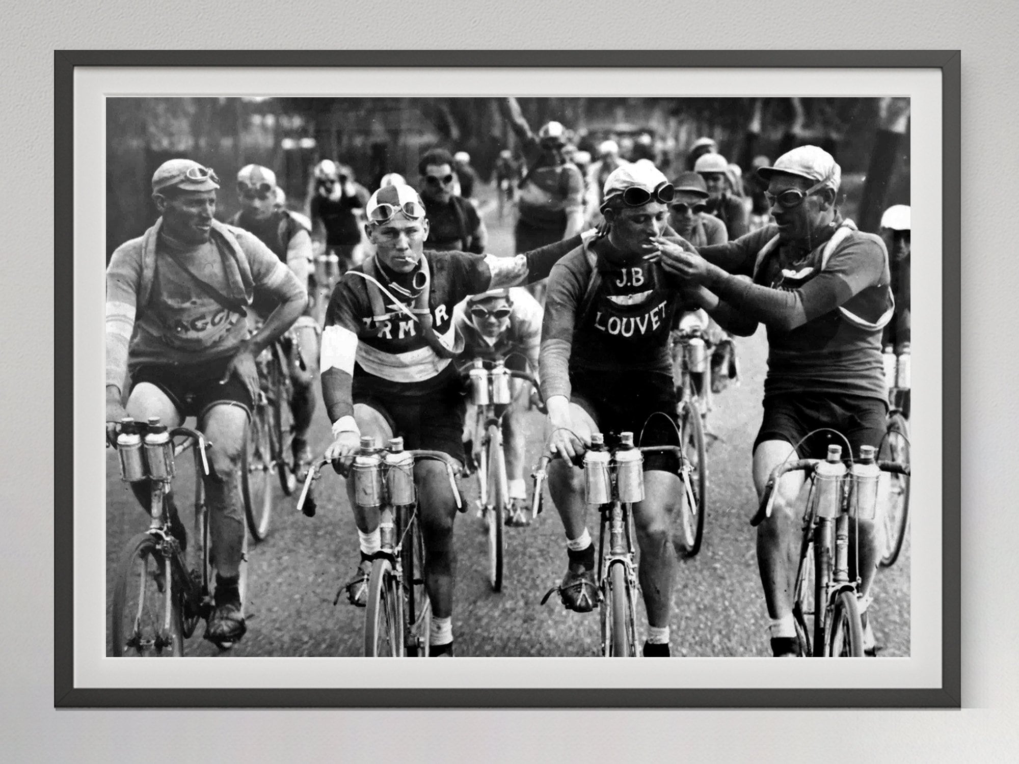 Tour de France Cycling Poster, Black and White, Vintage Photography, Tour de France Print, teen boy wall art, man cave decor, Retro Wall Art