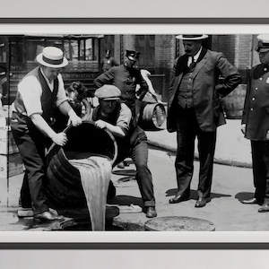 Prohibition Poster, Black and White, Vintage Photo, Prohibition Wall Art, Home Bar Decor, Funny Print, Prohibition Decor, Digital Download