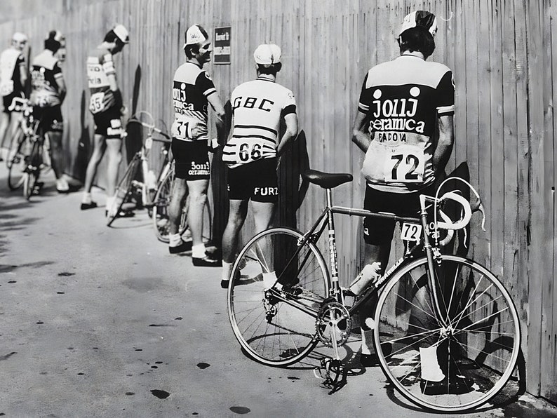 Tour de France Cycling Print, Black and White, Vintage Photography, Funny Bathroom Wall Art Print, Toilet Wall Art Decor, Digital Download