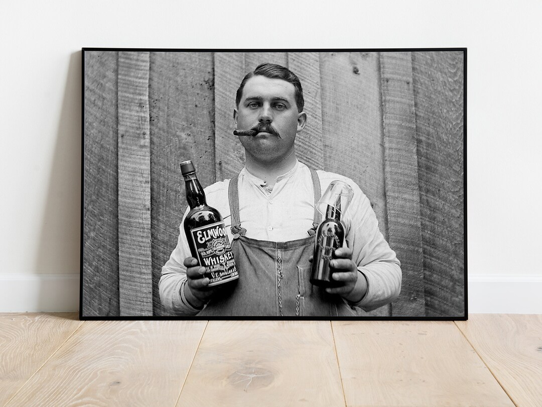 Prohibition Whiskey Poster Black and White Prohibition - Etsy