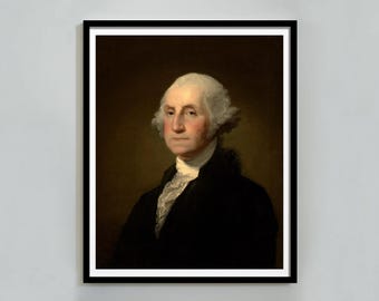 President George Washington Poster: Commander in Chief Print, Vintage Wall Art (Digital Download)