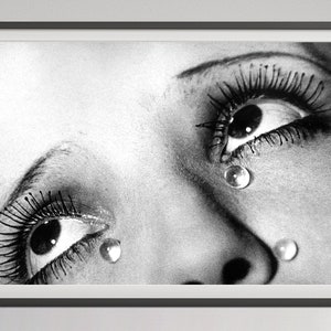 Man Ray Tears Print, Black and White, Vintage Poster, Fashion Photography, Surrealism Wall Art, Maximalist Dorm Room Decor, Digital Download