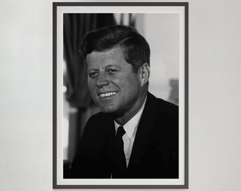 Póster vintage del retrato de JFK: Impresión de John F. Kennedy (descarga digital)