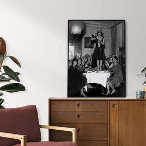 Women Drinking Wine Print, 1920, Prohibition Ends Poster, Black and White, Cocktail Wall Art, Feminist Print, Alcohol Poster, Bar Cart Decor