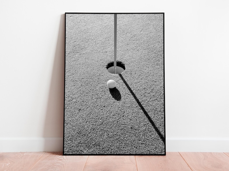 Golf Ball Print, Black and White, Vintage Golf Poster, Golf Printable Wall Art, Teen Boys Room Decor, Digital Download, Golf Lovers Gifts