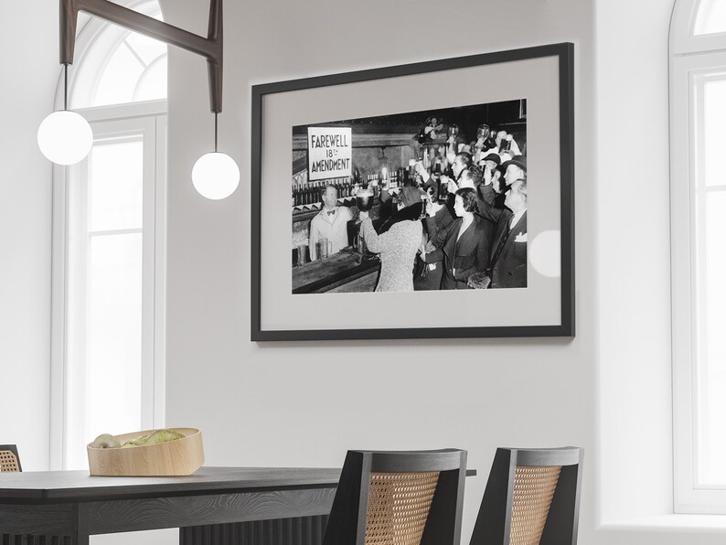 Prohibition Wall Art, Black and White, Prohibition Party Decor, Vintage Art Print, End Of Prohibition, Vintage Bar Decor, Beer Wall Art