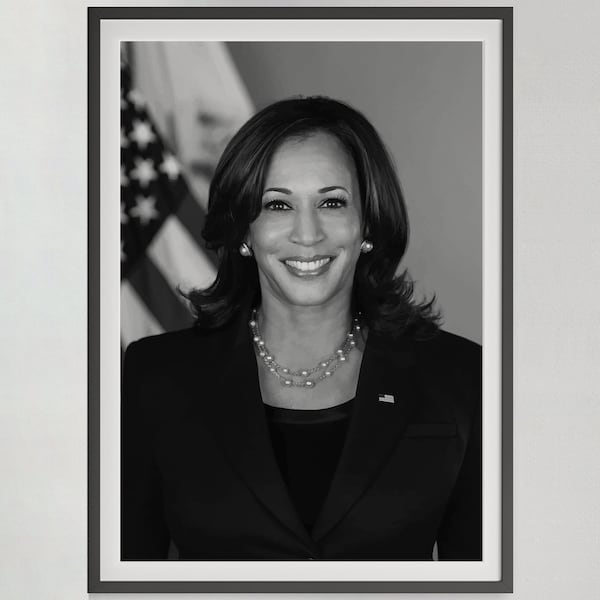 Kamala Harris poster, Vintage Wall Art, Political Poster, Kamala Harris Print, Feminist Poster, Wall Art, Canvas, Kamala Harris Photo