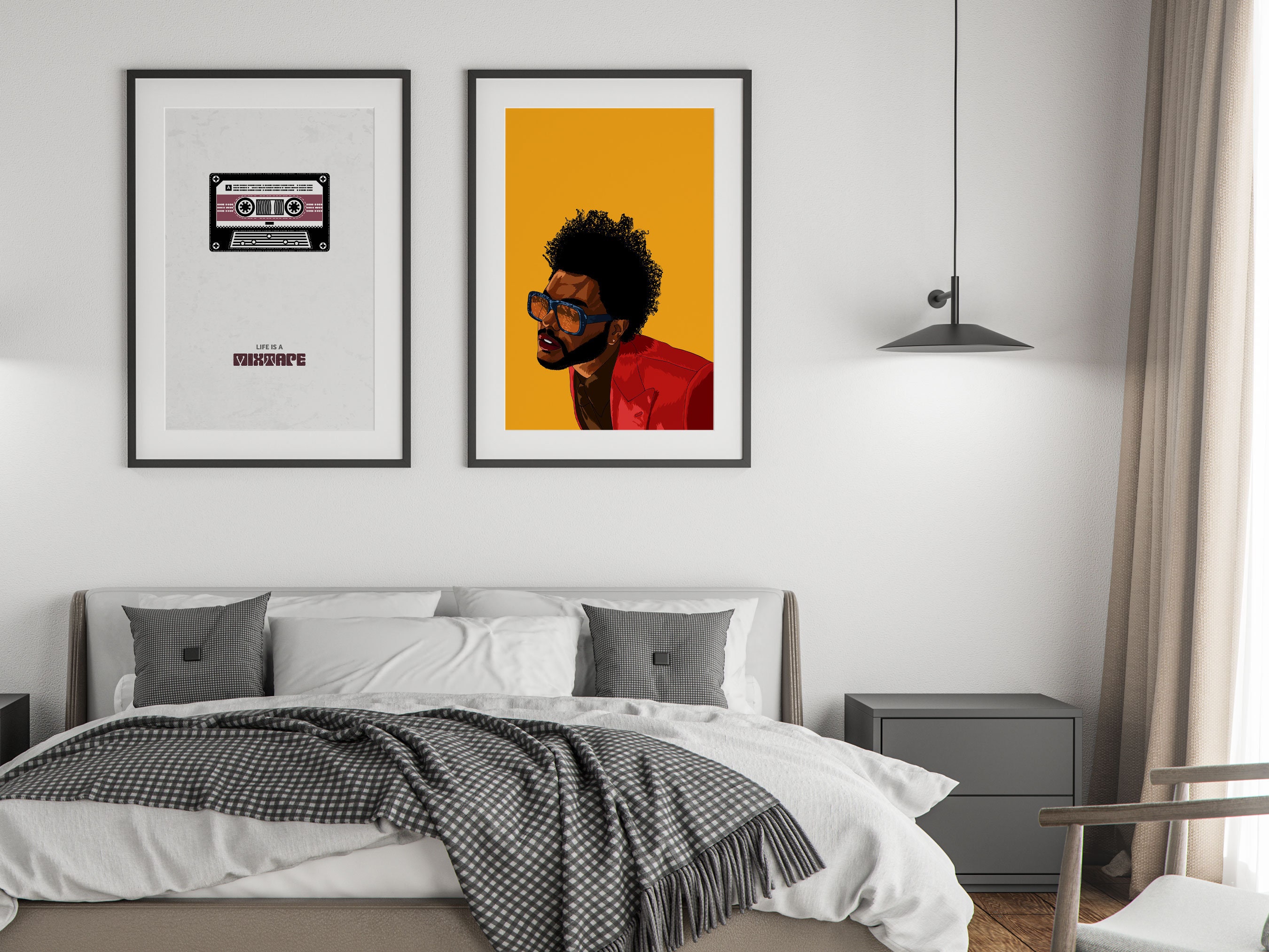 The Weeknd Poster Blinding Lights The Weeknd Wall Art The | Etsy