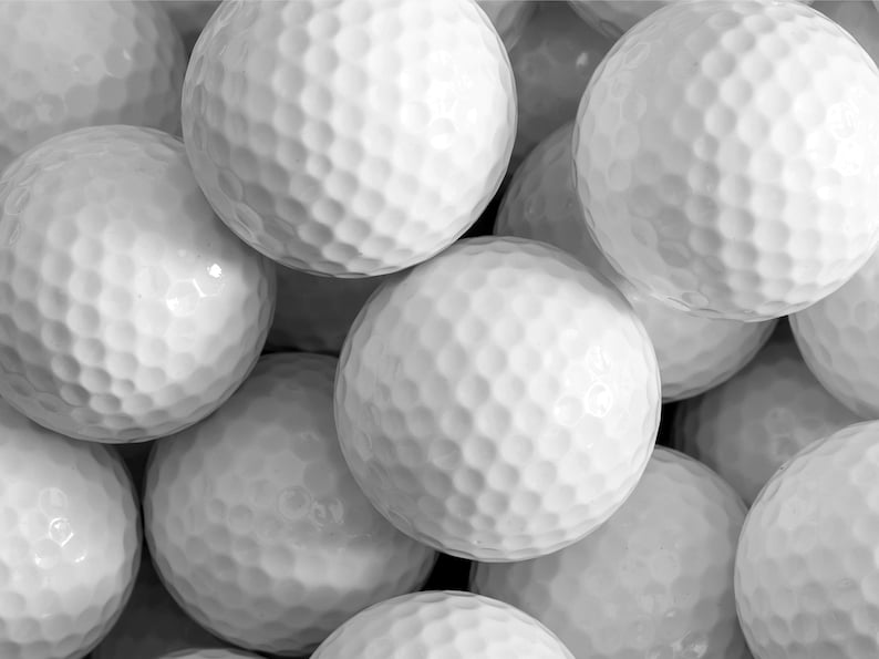 Golf Balls Print, Black and White, Vintage Golf Poster, Golf Printable Wall Art, Teen Boys Room Decor, Digital Download, Golf Lovers Gifts