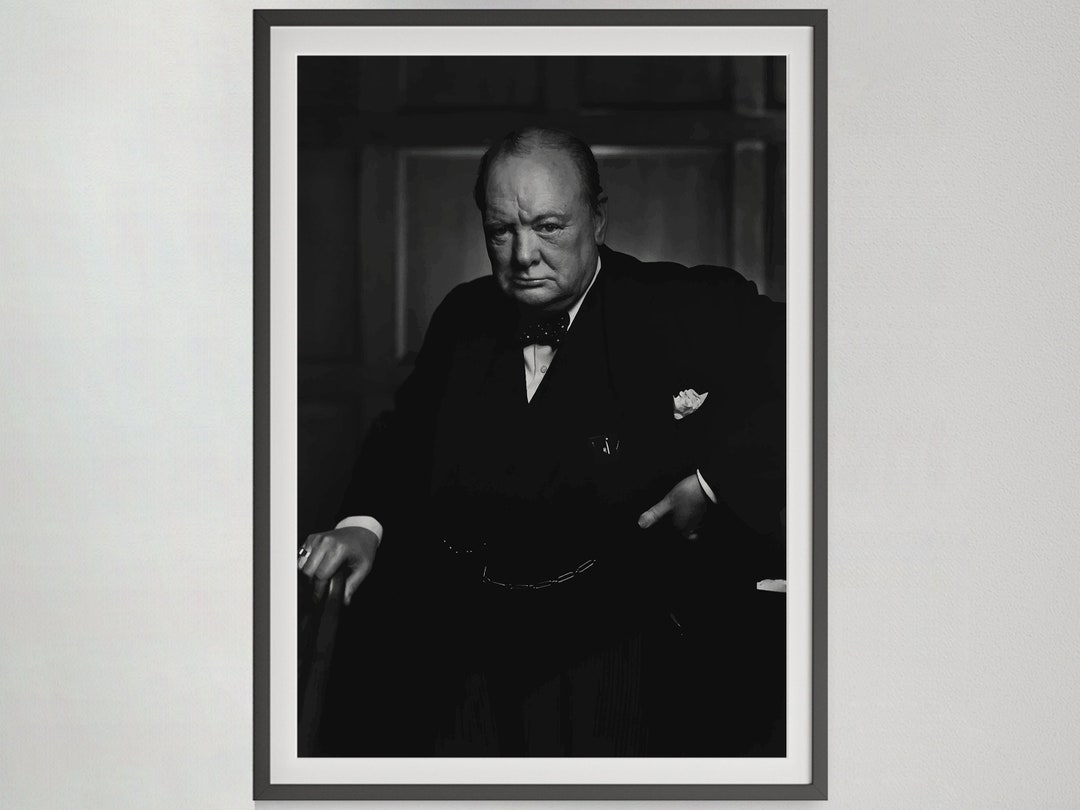 Winston Churchill Poster Vintage Home Decor Winston - Etsy
