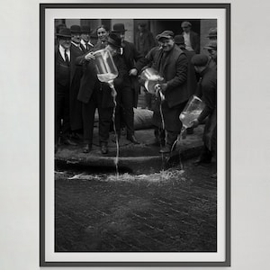 Prohibition Poster, Black and White, Vintage Print, Prohibition Wall Art, Antique Photo, Bar Wall Decor, Prohibition Decor, Digital Download
