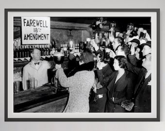 Prohibition Ends Art Print: Vintage Bar Decor (Digital Download)