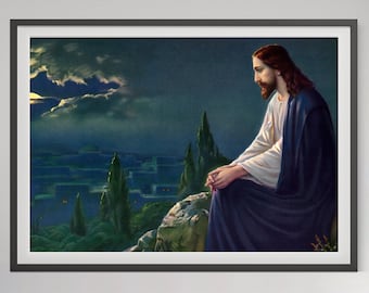 Jesus Christ Portrait: Christian Religious Art Print (Digital Download)