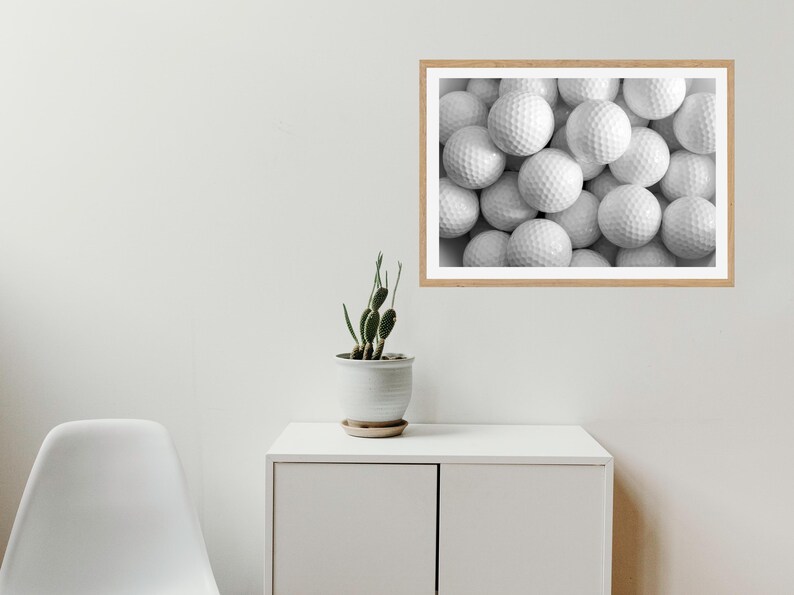 Golf Balls Print, Black and White, Vintage Golf Poster, Golf Printable Wall Art, Teen Boys Room Decor, Digital Download, Golf Lovers Gifts