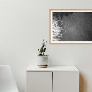 Vintage Surfing Poster Coastal Wall Art Digital Download Black and White Ocean Print Sea Beach Photography Summer Poster Beachy Room Decor