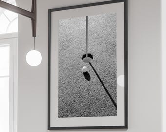 Golf Ball Print, Black and White, Vintage Golf Poster, Golf Printable Wall Art, Teen Boys Room Decor, Digital Download, Golf Lovers Gifts
