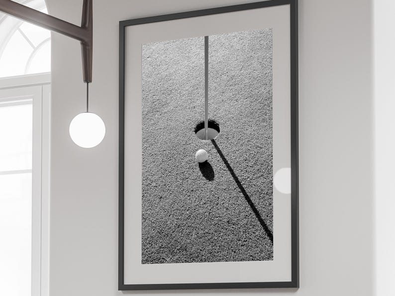 Golf Ball Print, Black and White, Vintage Golf Poster, Golf Printable Wall Art, Teen Boys Room Decor, Digital Download, Golf Lovers Gifts