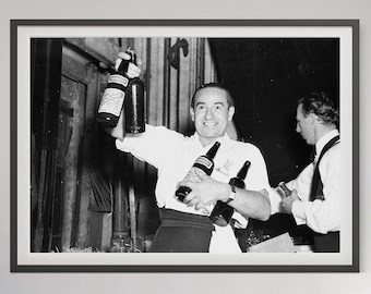 Black and White Vintage Bar Poster: Prohibition Wall Art (Digital Download)