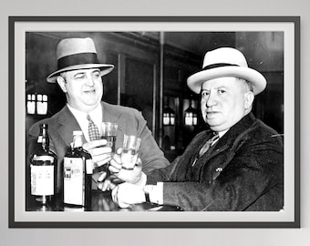 End of Prohibition Vintage Poster: Black and White Bar Decor (Digital Download)