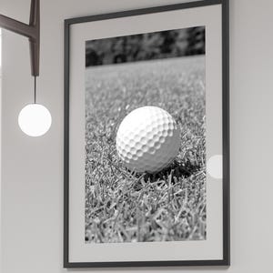 Golf Ball Print, Black and White, Vintage Golf Poster, Golf Printable Wall Art, Golf Photos & Pictures, Digital Download, Golf Lovers Gifts