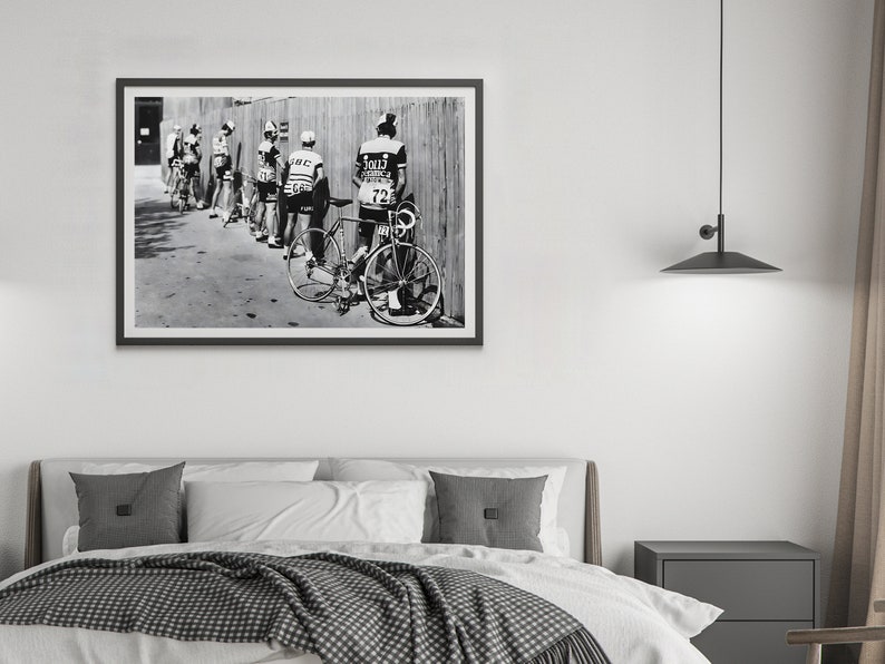 Tour de France Cycling Print, Black and White, Vintage Photography, Funny Bathroom Wall Art Print, Toilet Wall Art Decor, Digital Download