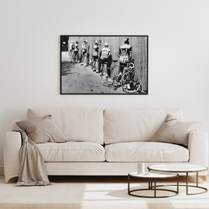Tour de France Cycling Print, Black and White, Vintage Photography, Funny Bathroom Wall Art Print, Toilet Wall Art Decor, Digital Download
