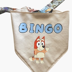 Bingo or Blue Dog Pet Bandana (Christmas versions available in other listing)