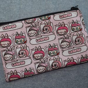 Labubu Zipper Pouch - Pencil Bag - Large - Happiness - Cosmetic - Back to School Labubu