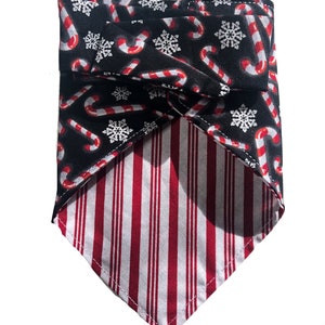 Festive Candy Cane Holiday Dog Bandana / Pet Bandana / Christmas Bandana / Scarf