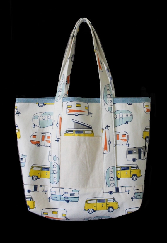 Vintage Camper Tote Bag Retro Camping Bag Etsy