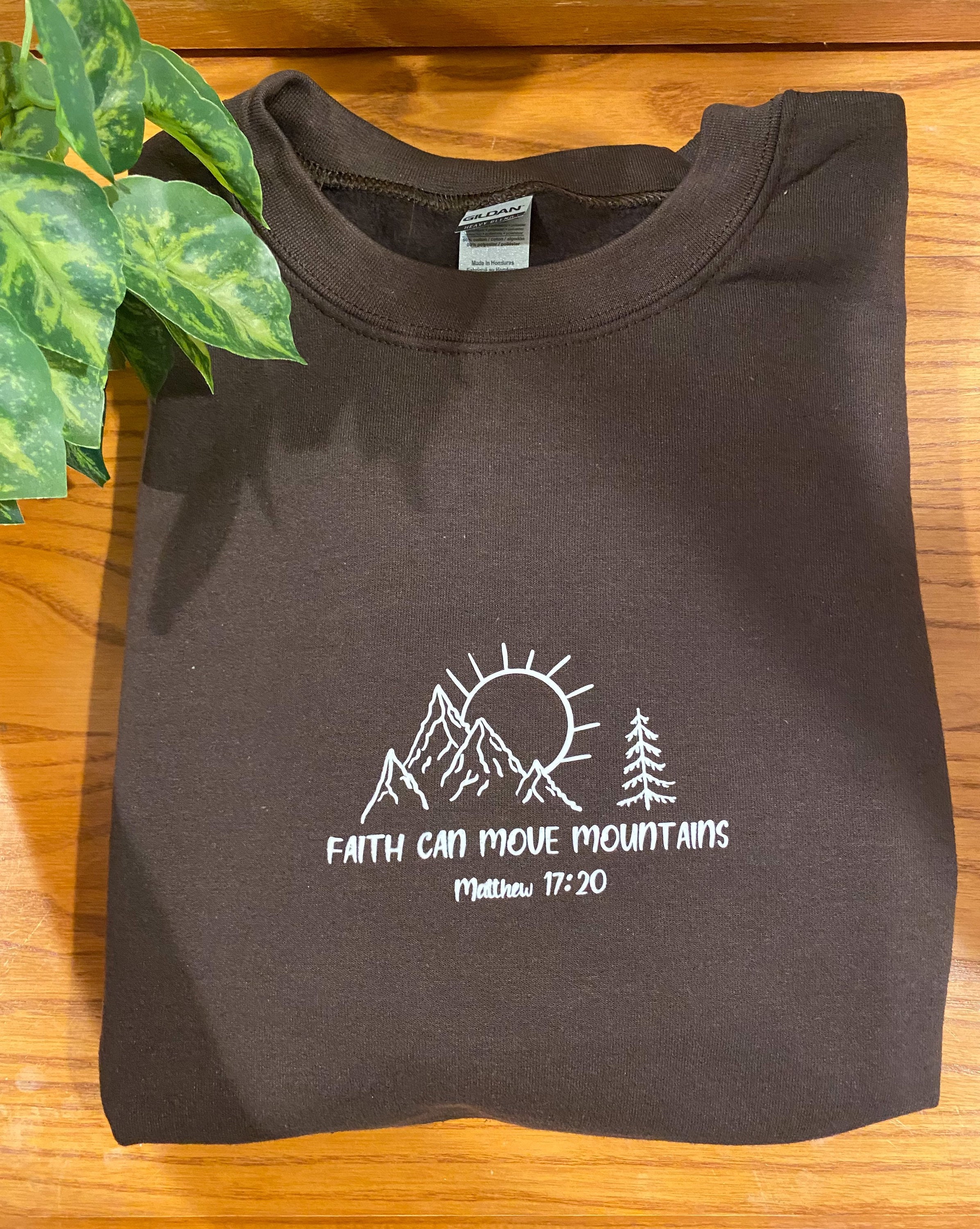 Faith Can Move Mountains Sweatshirt Grace Pullover Etsy